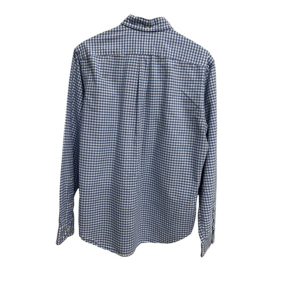 Ralph Lauren Slim Fit Blue Gingham Button Down Shirt Mens Large Cotton - Picture 5 of 9